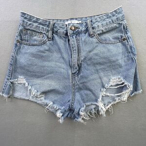 Windsor Denim Jean Shorts Size Small Distressed Frayed Raw Hem Festival Y2K